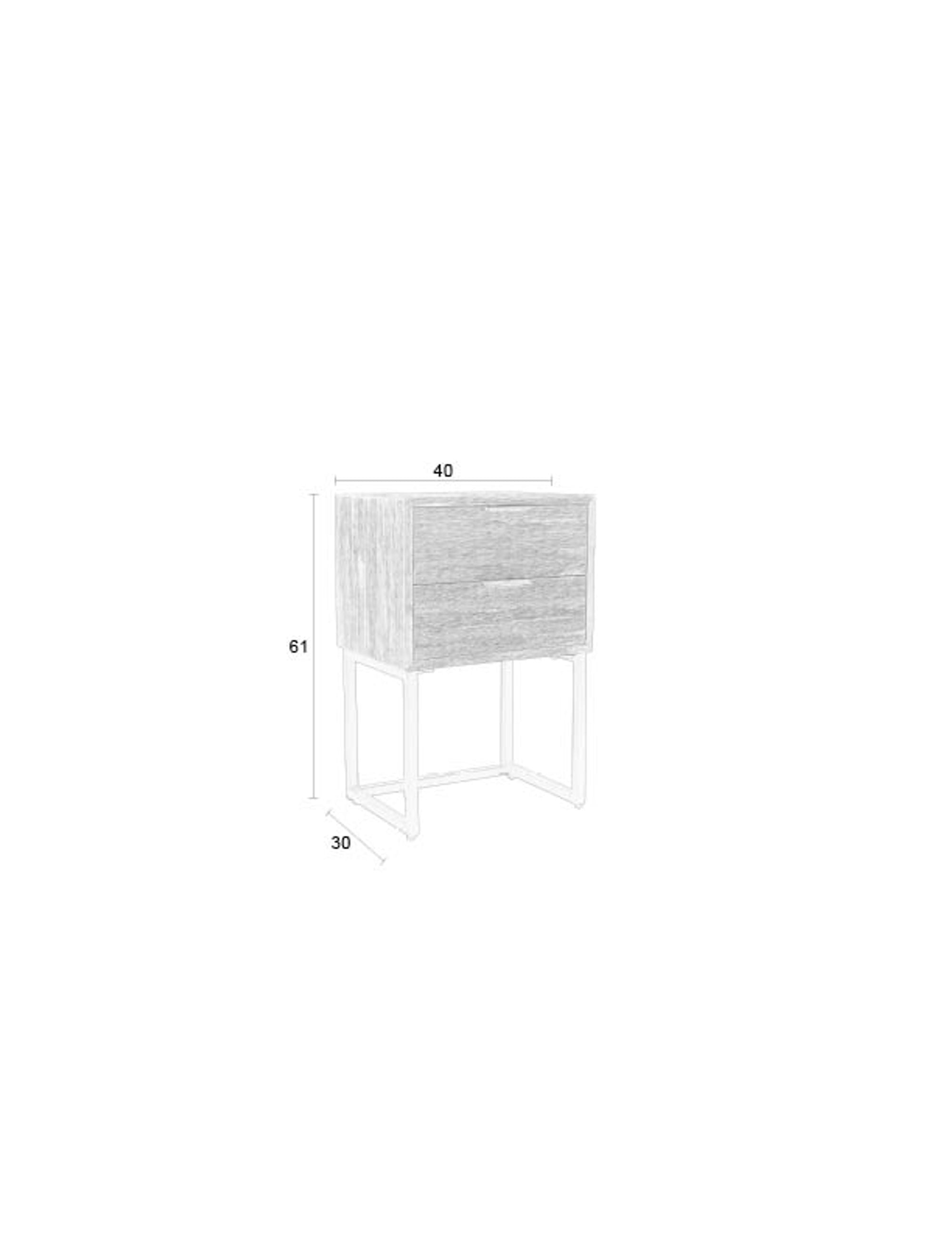 Webster Brown Teak Wood Bedside Table